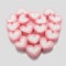 Marshmallow hearts valentine\'s day concept