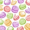 Marshmallow pattern background set. Collection icon marshmallow. Vector