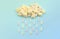 Marshmallow rain cloud. Cute metaphorical weather concept