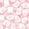 Marshmallow seamless pattern. Tasty marshmallows on pink background. Candy texture