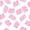 Marshmallow twists seamless pattern. Pastel colored sweet chewy candies background.