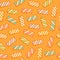 Marshmallow twists seamless pattern vector illustration.