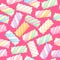 Marshmallow twists seamless pattern vector illustration.