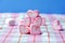 Marshmallows heart shape valentine concept