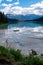 The marshy glacial silt area of Lake Louise, in Banff National Park