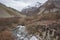 Marsjandi-Khola river valley. Annapurna circuit trek