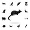 The marsupial marten icon. Detailed set of Australian animal silhouette icons. Premium graphic design. One of the collection icons