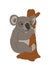 Marsupials bear koala vector illustration isolated on white background.