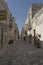 Martano, Messapian city. Salento, Puglia Italy, view of alleys and buildings. September morning