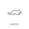 Marten linear icon. Modern outline Marten logo concept on white