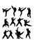 Martial Art Action Silhouettes