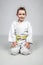 Martial arts child sitting