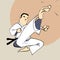 Martial arts - Karate power kick
