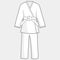 Martial arts kimono suit. Vector illustration