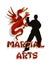 Martial Arts Logo Graphic 3D