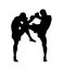 Martial Arts, Muai Thai fighting silhouette