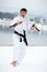 Martial arts in snow