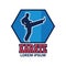 Martial logo / karate with text space for your slogan / tag line