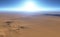 Martian desert landscape