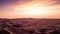 Martian landscape view of the dessert with sand dunes