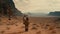 Martian Pioneer: Stunning Cinematic View of Vast Red Planet Landscape with Unreal Engine and Super-Resolutio