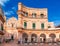 Martina Franca, Puglia, Italy: Night view of the Piazza Plebiscito and the Cathedral st. Martin