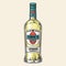 Martini bottle vintage sticker colorful