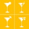 Martini cocktail glasses