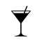 Martini cocktail icon, drink glass sign â€“ vector