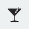 Martini cocktails glass icon illustration