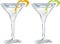 Martini drink vector sketch illustration clip-art