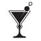 Martini drinks with cocktail glasses flat icon for apps and website