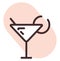 Martini in fancy glass, icon