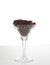 Martini glass with coffee beans