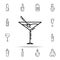 martini glass dusk icon. Drinks & Beverages icons universal set for web and mobile