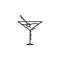 martini glass dusk icon. Element of drinks and beverages icon for mobile concept and web apps. Thin line martini glass icon can be