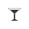 Martini glass icon isolated. Cocktail icon. Wine glass icon. Flat design