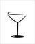 Martini glass isolated