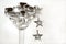 Martini glass of silver christmas ornaments