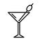 Martini glass vector icon. cocktail illustration sign. alcohol symbol. bar logo.