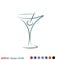 Martini icon logo, illustration, vector sign symbol for design