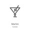 martini icon vector from cocktails collection. Thin line martini outline icon vector illustration. Linear symbol for use on web