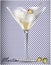 Martini with olive on a transparent background