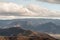 Martinske hole on Mala Fatra mountains from hiking trail bellow Kecka hill in autumn Sulovske skaly mountains in Slovakia