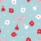 Martisor vector seamless pattern for March 1st day of spring. Print for paper, textile and fabric. Perfect surface design