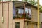 MARTVILI, GEORGIA: White linen is dried on the balcony in a house in the city of Martvili