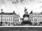 The Martyr`s square in Brussels and the Pro Patria memorial monument