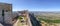 Marvao Castle bailey and keep with a view of the Alto Alentejo landscape.