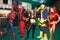 Marvel character cosplayers