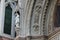 The marvellous human statue decorated on Florance duomo, The mistery sculpture on Famous white Architectural cathedral church unde